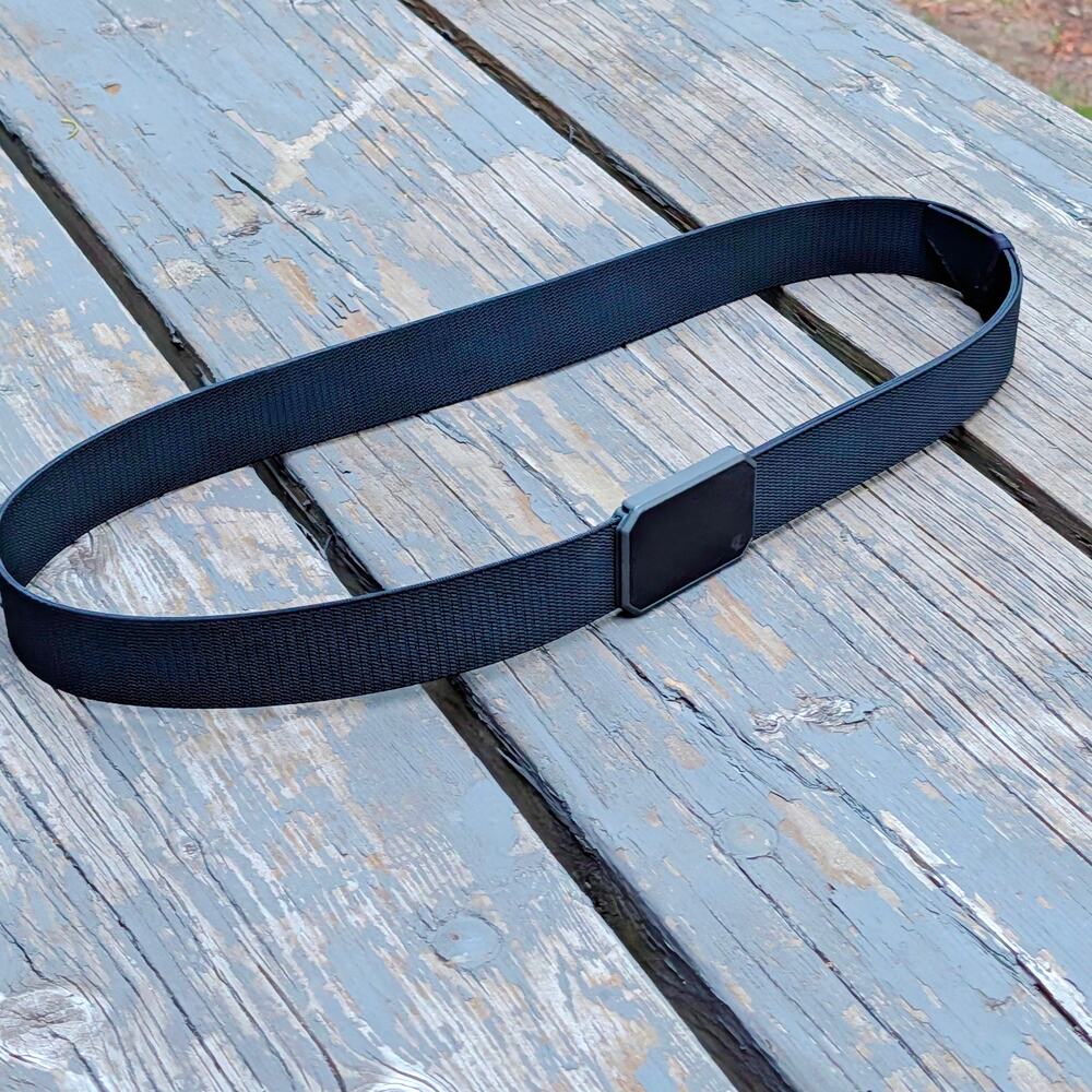 Groove Life Mens Size L Black Magnetic Buckle Stretch Nylon Tactical EDC Belt